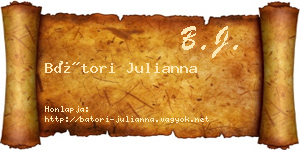 Bátori Julianna névjegykártya